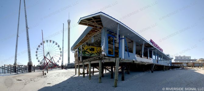 #njsandy Beach Bar & Grill, as seen from the beachfront, Friday, November 9th.